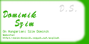 dominik szim business card